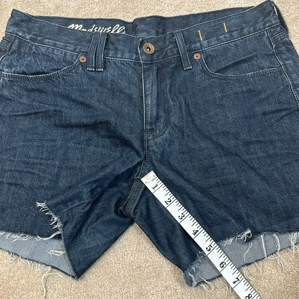 Madewell Blue Denim Raw Hem Shorts Women Size 27